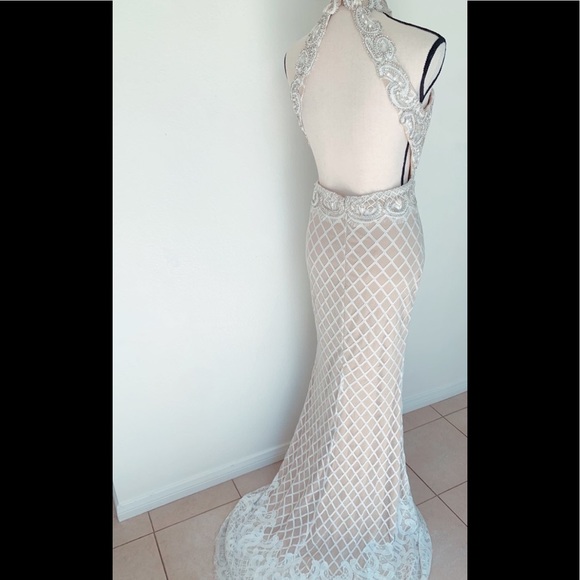 Elegant Beaded Lace Ball Gown Wedding Dress - Picture 9 of 10